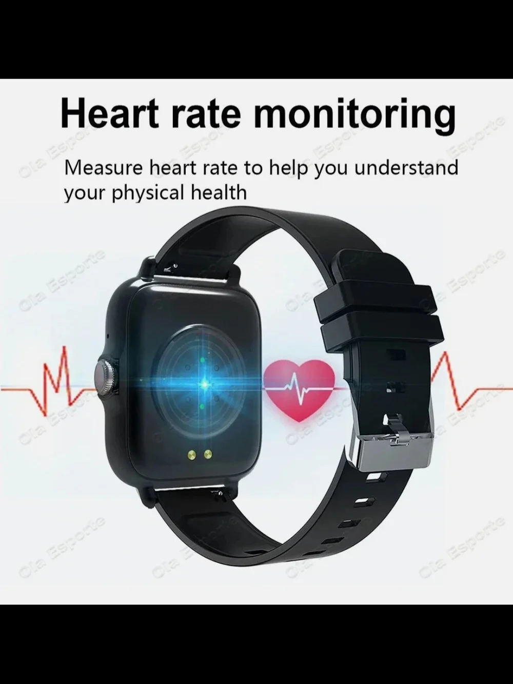 Smart Watch Bluetooth Call Touchscreen HR & Sleep Tracker 44mm 4GB Black
